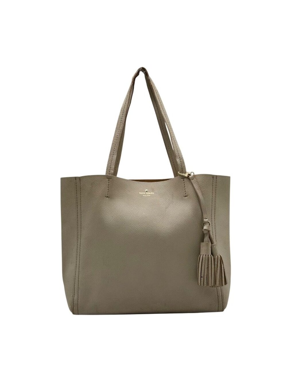 Kate Spade Beige Pebbled Leather Medium/Large Tote Bag